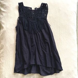 Ulla Johnson, micro fringe black cotton maxi, small